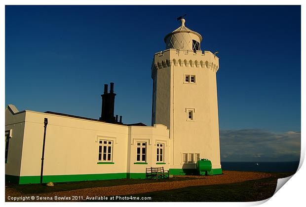 South Foreland Lighthouse Print by Serena Bowles