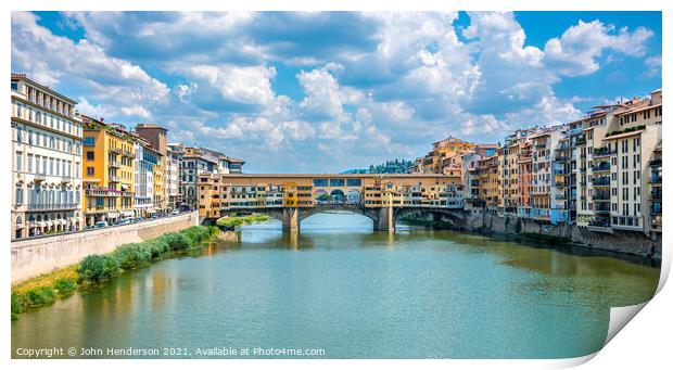 Ponte Vecchio Bridge Print by John Henderson
