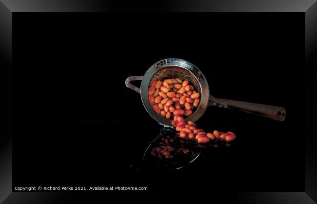 Spilling the Beans Framed Print by Richard Perks