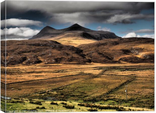 Cul Mor Assynt From Inchnadamph West Sutherland Sc Canvas Print by OBT imaging