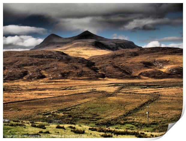 Cul Mor Assynt From Inchnadamph West Sutherland Sc Print by OBT imaging