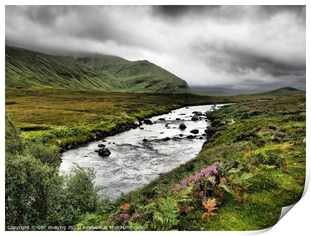 On The Scourie to Durness Road North West Scotland Print by OBT imaging