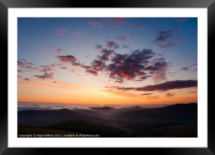 Mountain Sunrise - Lake District Framed Mounted Print by Nigel Wilkins