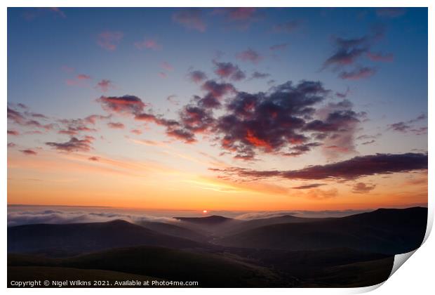 Mountain Sunrise - Lake District Print by Nigel Wilkins