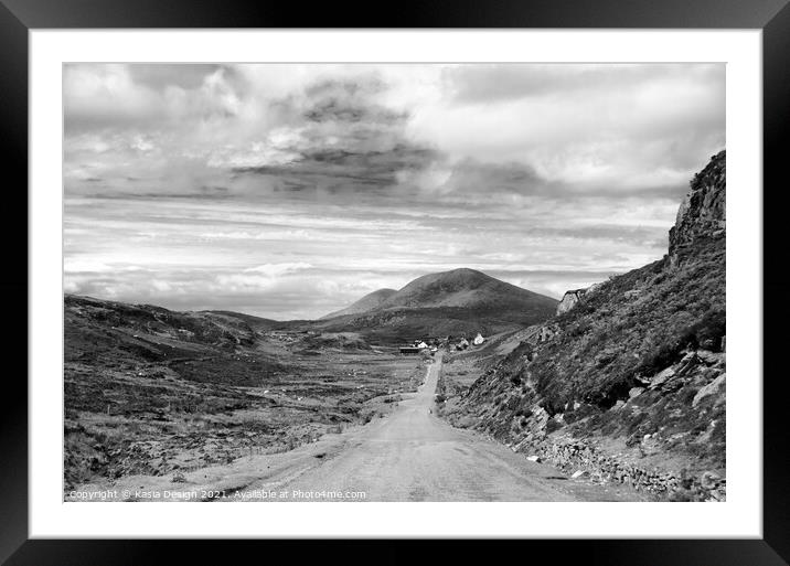 Harris: Approaching Leverburgh from Rodel Framed Mounted Print by Kasia Design