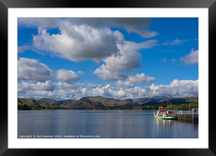 Ullswater Steamer Framed Mounted Print by Rick Bowden