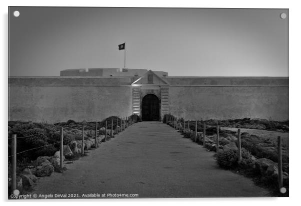 Sagres Fortress in Monochrome Acrylic by Angelo DeVal