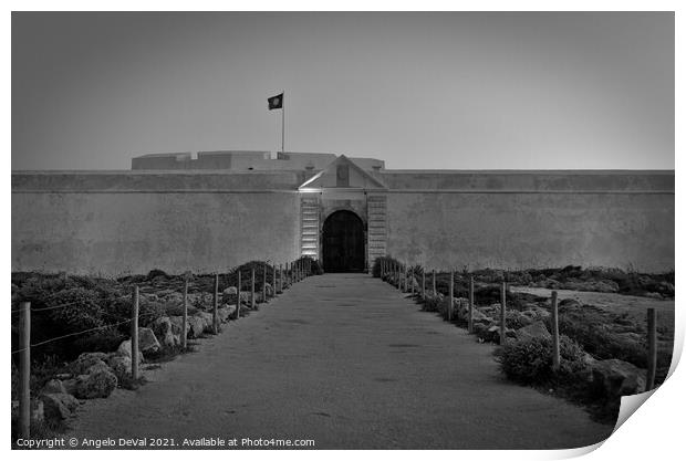 Sagres Fortress in Monochrome Print by Angelo DeVal
