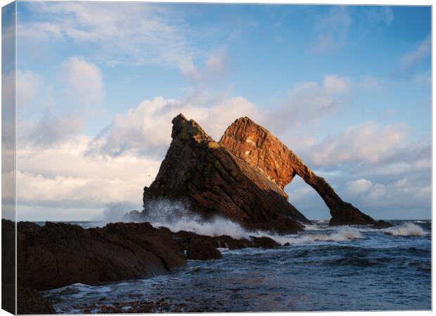 Bow Fiddle Rock, Portknockie. Canvas Print by Tommy Dickson