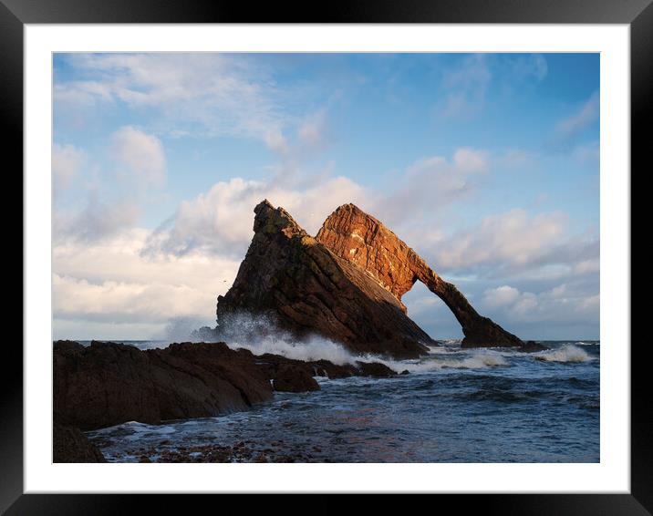 Bow Fiddle Rock, Portknockie. Framed Mounted Print by Tommy Dickson