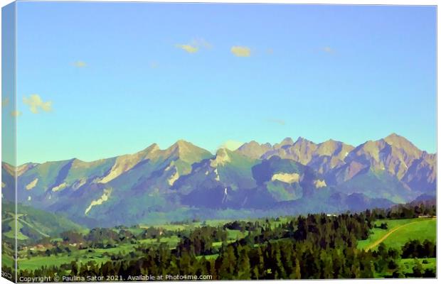 Tatra Mountains panorama Canvas Print by Paulina Sator