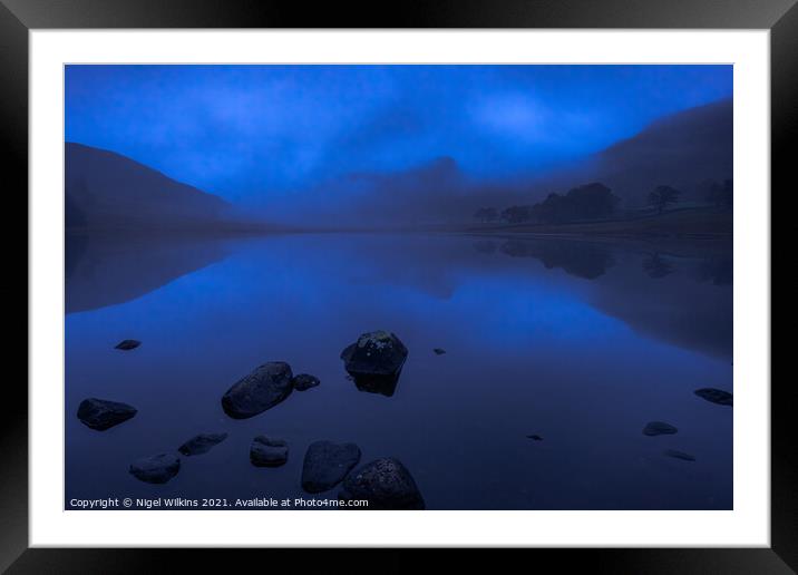 Blea Tarn Blue Hour - Lake District Framed Mounted Print by Nigel Wilkins