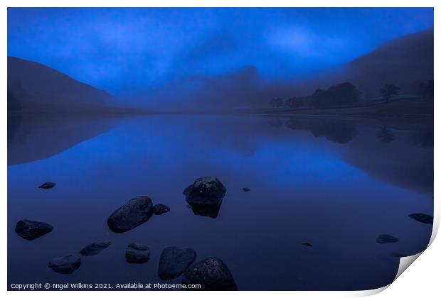 Blea Tarn Blue Hour - Lake District Print by Nigel Wilkins