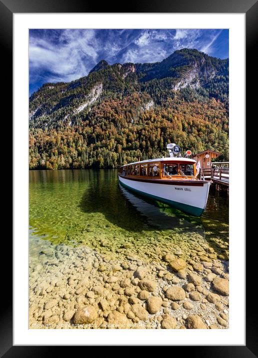 Boat at the Königssee Framed Mounted Print by Dirk Rüter