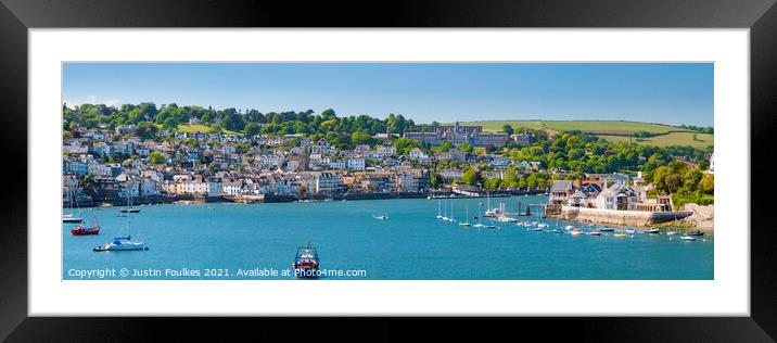 Dartmouth panorama Framed Mounted Print by Justin Foulkes