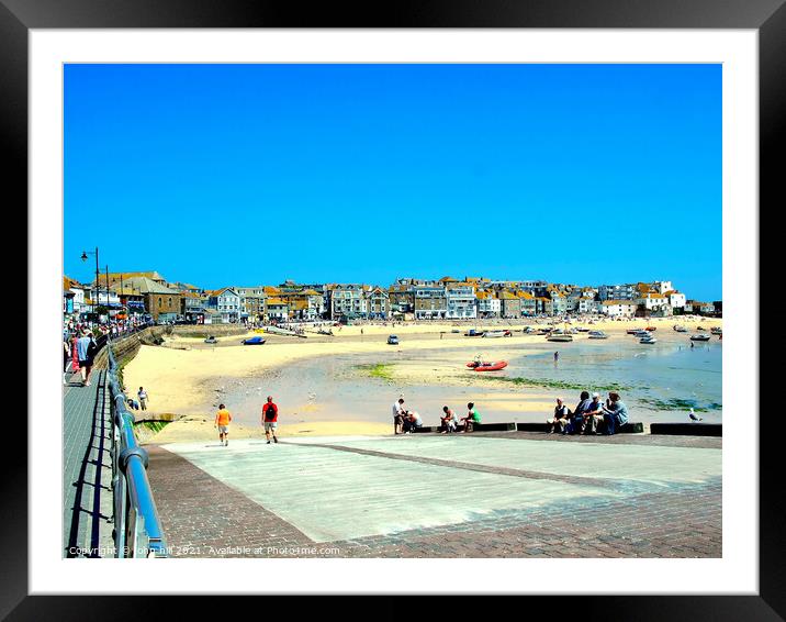 St Ives in Cornwall, UK. Framed Mounted Print by john hill