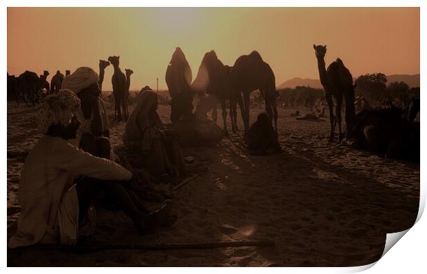 Camel fair. Print by Michael Snead