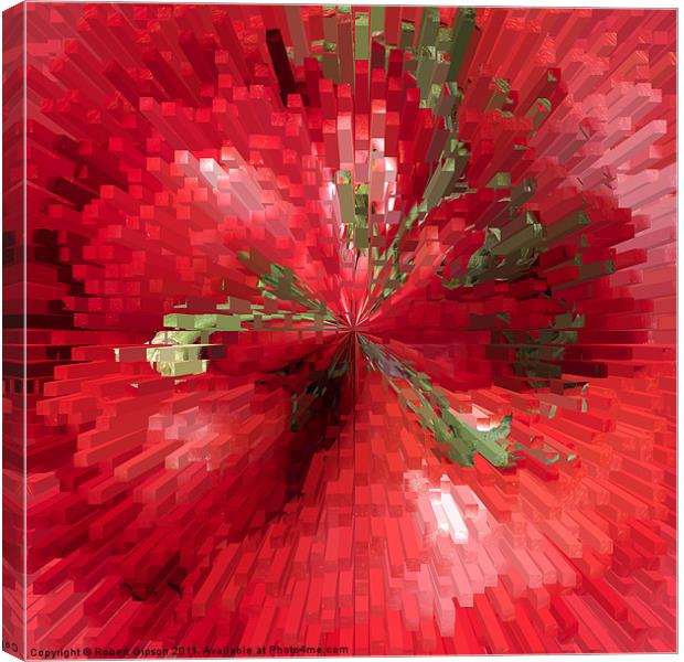Bursting in red Canvas Print by Robert Gipson