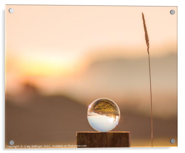 CRYSTAL BALL LIGHT REFRACTION Acrylic by Craig Ballinger