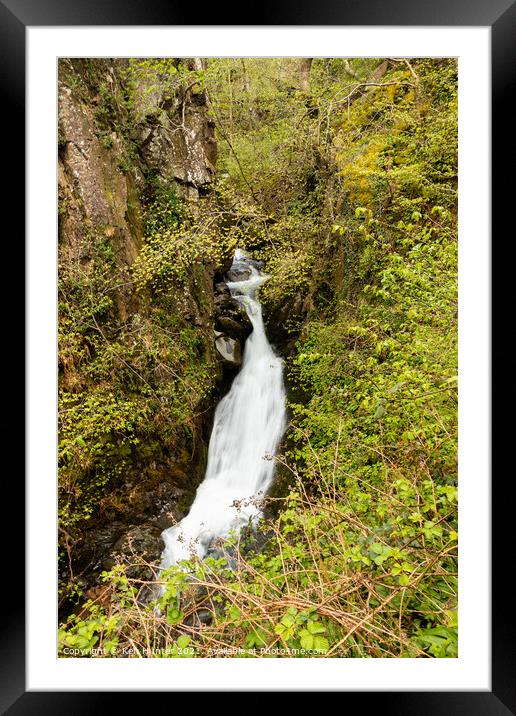 Gorge Falls at Mill Glen, Tillicoutry Framed Mounted Print by Ken Hunter