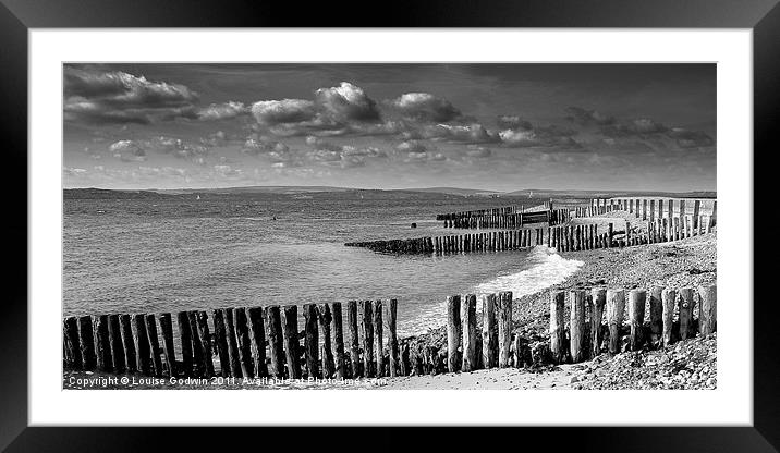 Lepe Beach Hampshire Framed Mounted Print by Louise Godwin