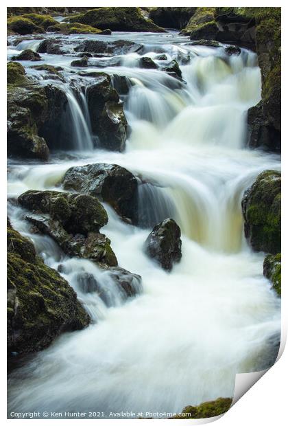 River Devon Falls Print by Ken Hunter