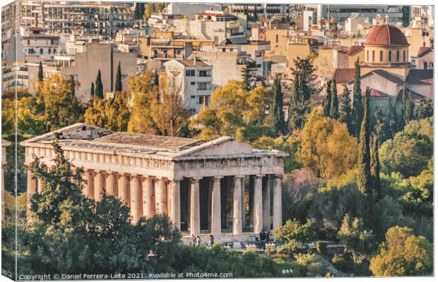 Athens Aerial View Landscape Canvas Print by Daniel Ferreira-Leite