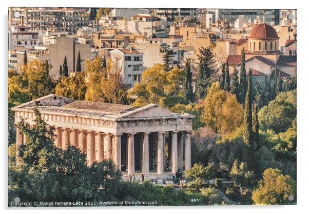 Athens Aerial View Landscape Acrylic by Daniel Ferreira-Leite