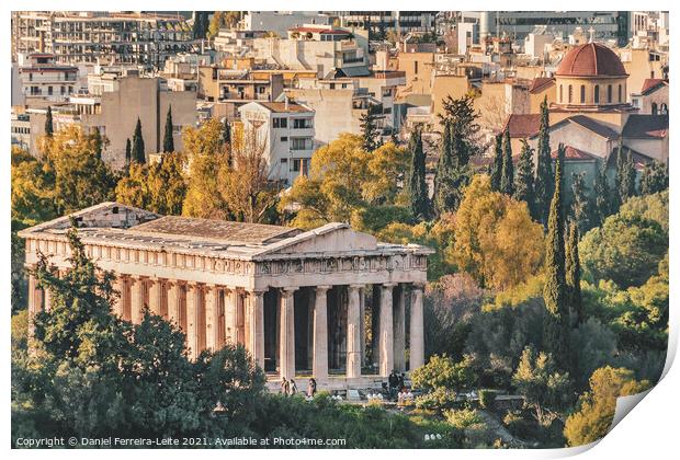 Athens Aerial View Landscape Print by Daniel Ferreira-Leite