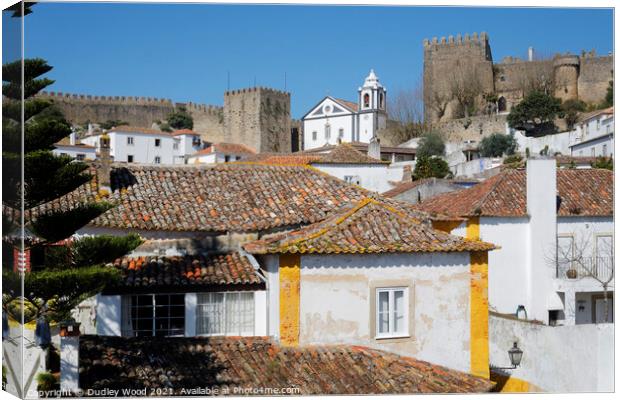 Enchanting Obidos Castle Canvas Print by Dudley Wood