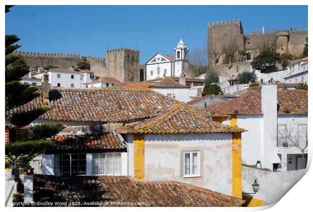 Enchanting Obidos Castle Print by Dudley Wood