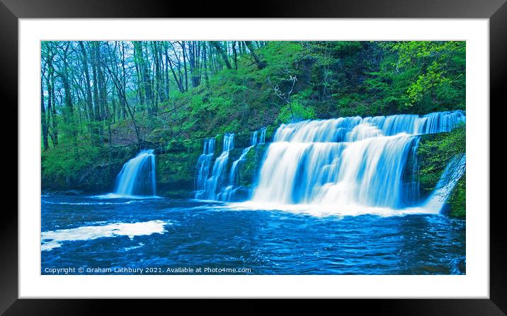 Brecon Beacons Waterfall  Framed Mounted Print by Graham Lathbury