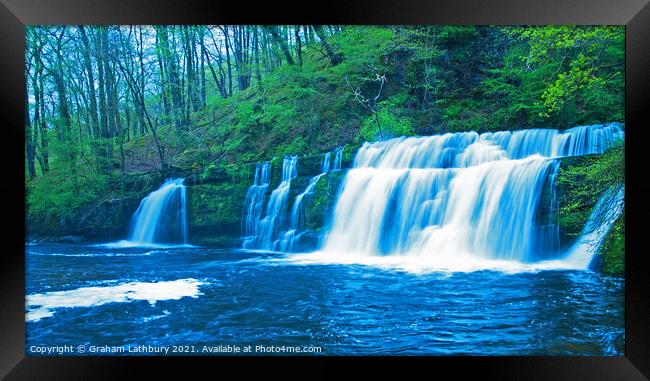Brecon Beacons Waterfall  Framed Print by Graham Lathbury