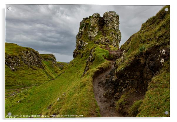 Fairy Glen Isle of Skye Acrylic by Jenny Hibbert