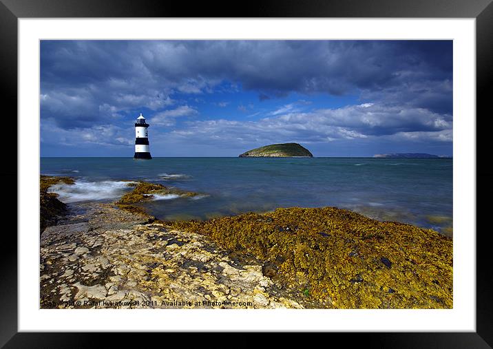 Black Point Lighthouse Framed Mounted Print by R K Photography