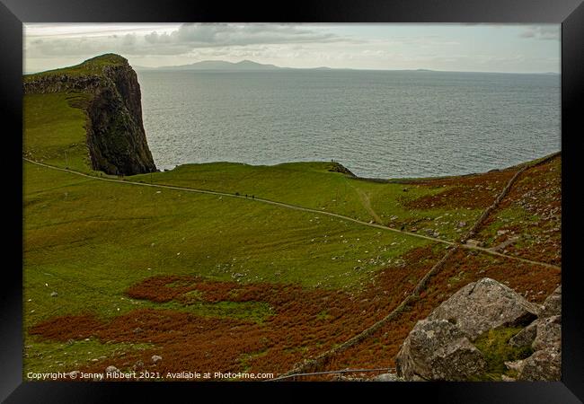 Walk to Neist Point  Framed Print by Jenny Hibbert