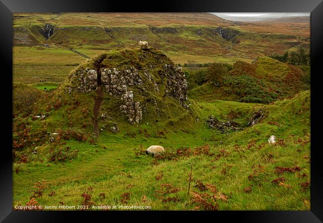 Hill in Fairy Glen Isle of Skye Framed Print by Jenny Hibbert