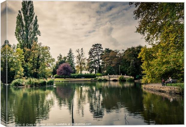 PITTVILLE PARK LAKE IN SUMMER Canvas Print by Craig Ballinger