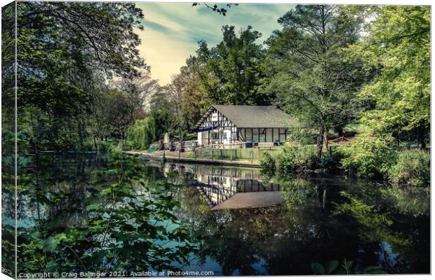 PITTVILLE BOATHOUSE REFLECTIONS Canvas Print by Craig Ballinger