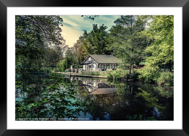 PITTVILLE BOATHOUSE REFLECTIONS Framed Mounted Print by Craig Ballinger