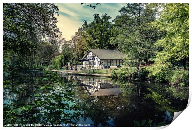 PITTVILLE BOATHOUSE REFLECTIONS Print by Craig Ballinger