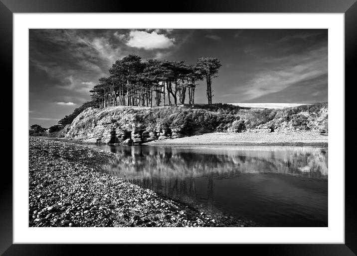 River Otter reflections at Budleigh Salterton   Framed Mounted Print by Darren Galpin