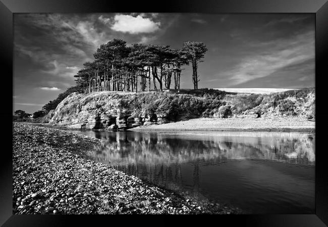 River Otter reflections at Budleigh Salterton   Framed Print by Darren Galpin