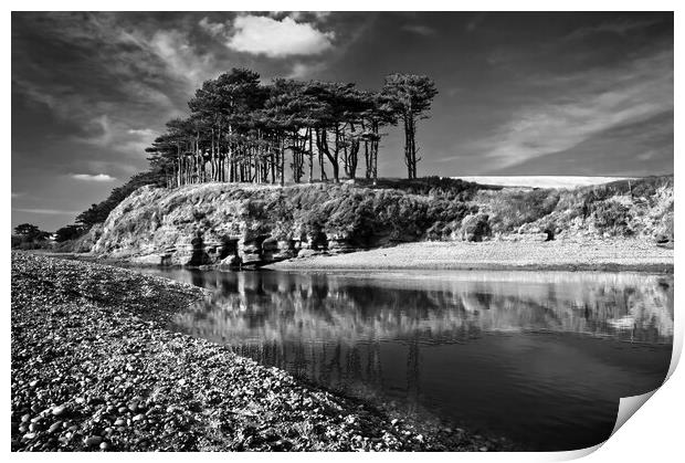 River Otter reflections at Budleigh Salterton   Print by Darren Galpin