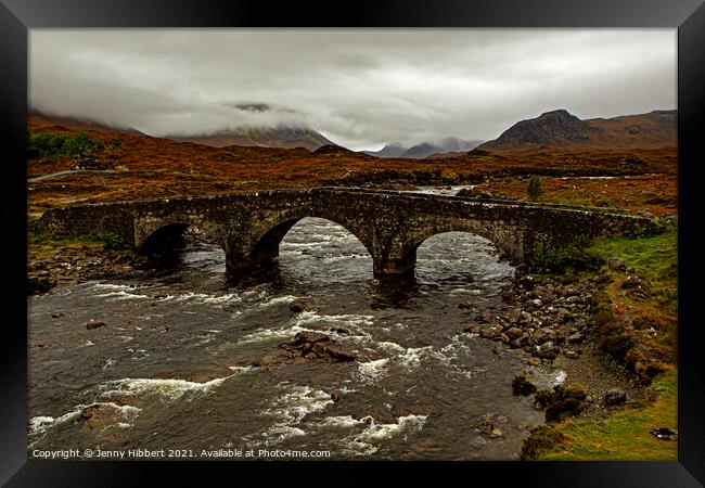 Sligachan bridge on the Isle of Skye Framed Print by Jenny Hibbert