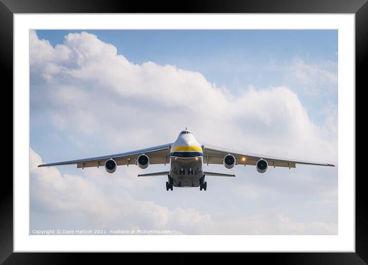 Antonov Landing Framed Mounted Print by Dave Harbon