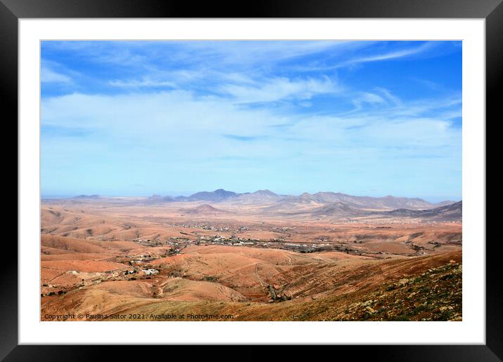 Volcanic landscape of Fuerteventura  Framed Mounted Print by Paulina Sator