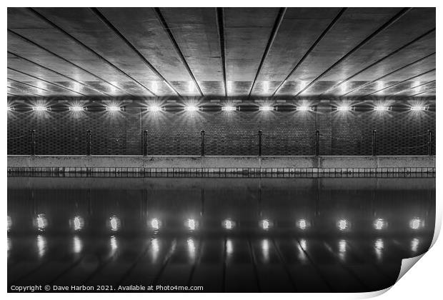 Doncaster Lakeside Road Bridge Print by Dave Harbon