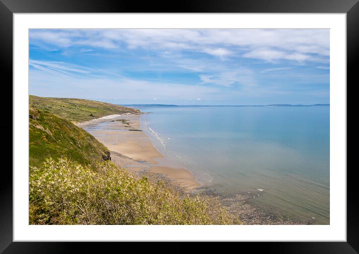 Marros Beach. Carmarthenshire, Wales. Framed Mounted Print by Colin Allen