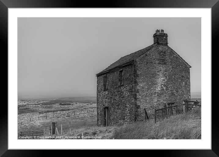 The Derelict Farm House Framed Mounted Print by Dave Harbon